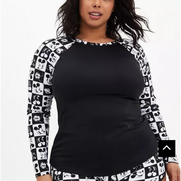 Torrid Black and White Mickey Mouse Long Sleeve Size 4X NWT - Picture 1 of 9